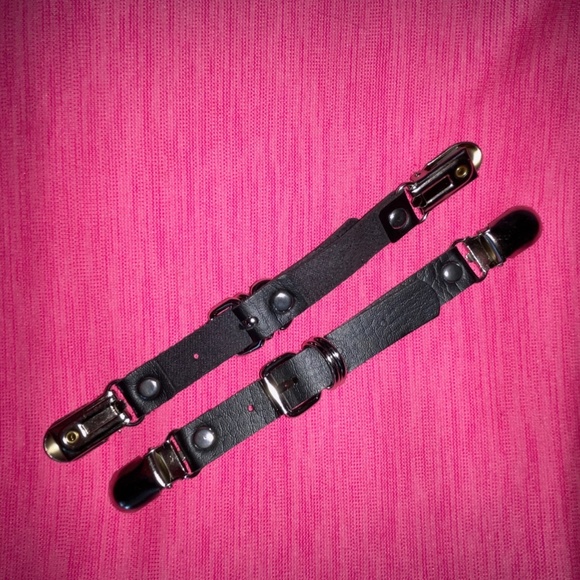 Leather Clip on Garter straps. - Picture 4 of 5